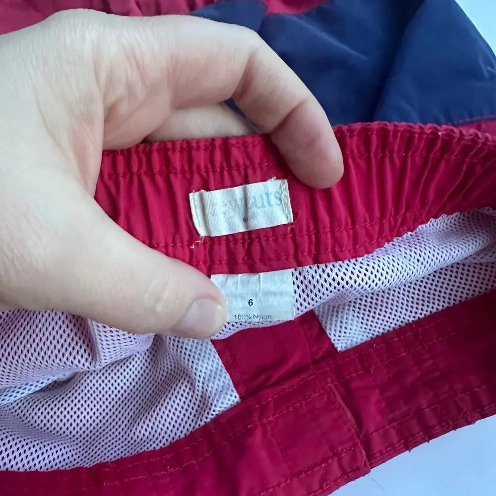 Crewcuts Boys Swim Trunks - Red with Blue Stripes - Size 6